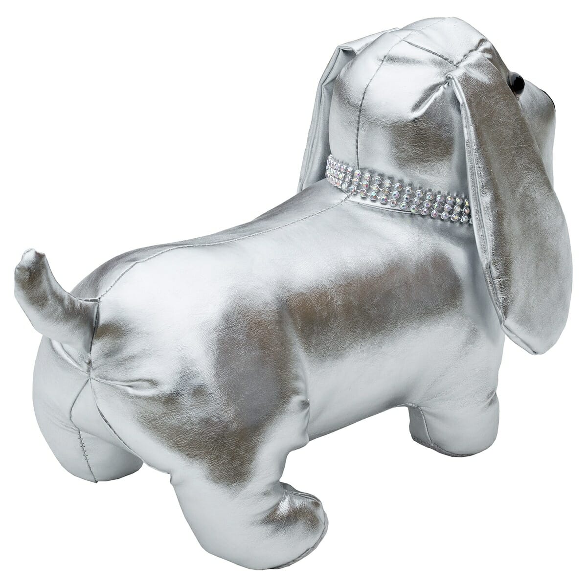 Silver Doggy Door Stop