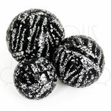 Mosaic Glass Ball - Silver & Black