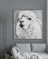 Alpaca Glass Wall Art