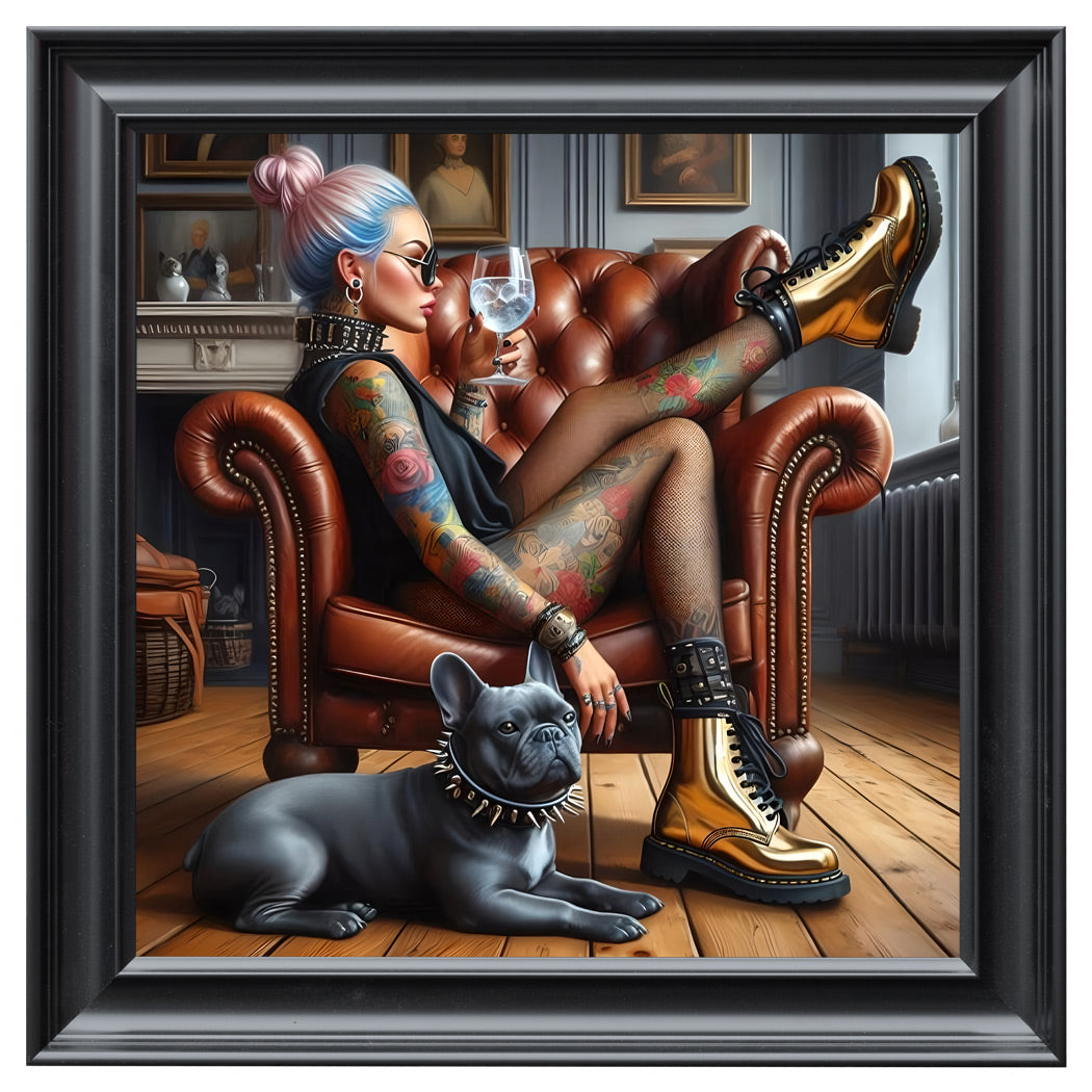Velvet Print Framed Artwork - Tattoo Collection