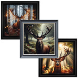 Velvet Print Framed Artwork - Stag Collection
