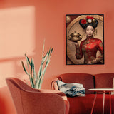 Tea Ceremony Elegance - Framed Wall Art (113cm x 85cm)