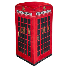 Small British Red Velvet Telephone Box – Bespoke Furniture by Febland