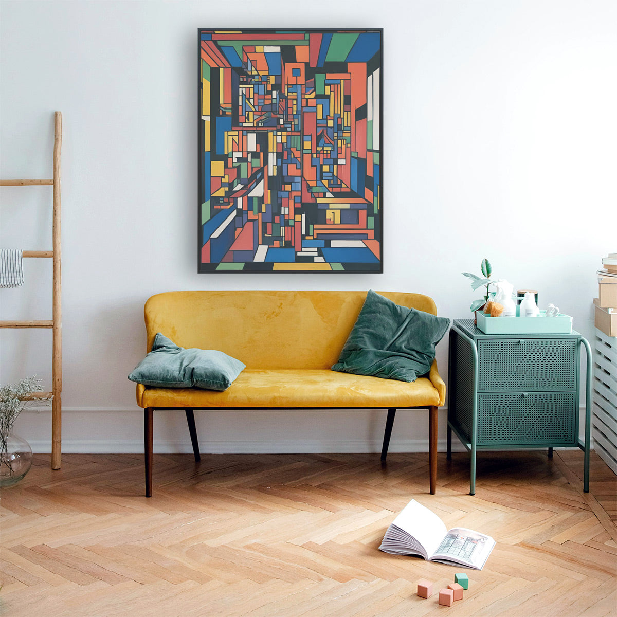 Urban Grid - Framed Wall Art (113cm x 85cm)