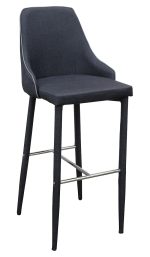 Duncan Bar Stool in Charcoal Fabric