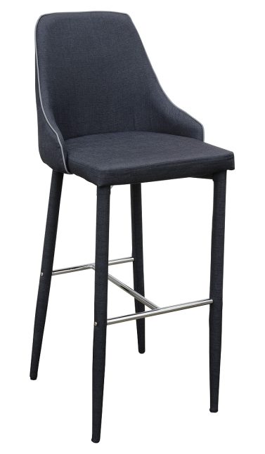 Duncan Bar Stool in Charcoal Fabric