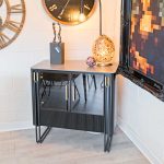 Genero Black and Gold Small Cabinet in our Showroom