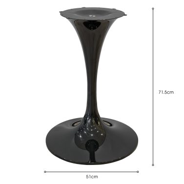 Black Gloss Table Base - Dimensions