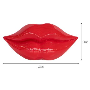 Large Red Lips Sculpture - Dimensions
