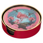 Flamingo-go Circular Coaster Set