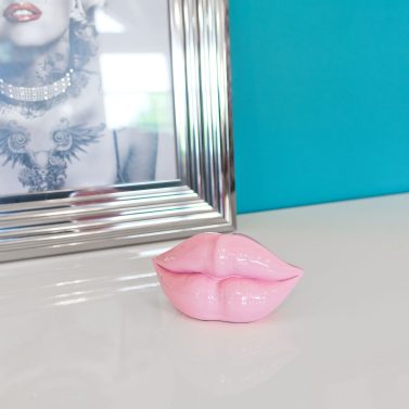 Small Pink Lips Sculpture on display in our Showroom