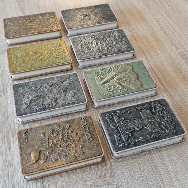 Journey Notebooks on a table in our Showroom